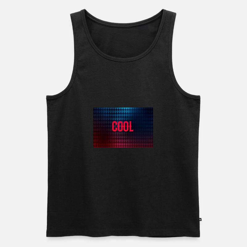 Cool blue and red - Männer Premium Bio Tank Top - Schwarz