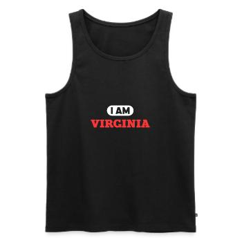 Virginia Name Sprichwort für stolze Virginias - Männer Premium Bio Tank Top - Schwarz - Vorne - Michal (187cm)