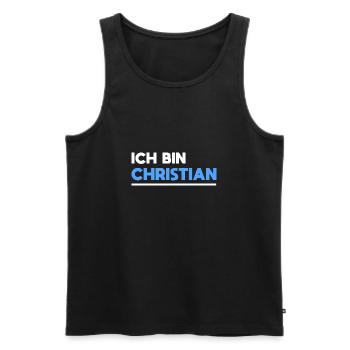 Christian Name Spruch für stolze Christians - Männer Premium Bio Tank Top - Schwarz - Vorne - Michal (187cm)