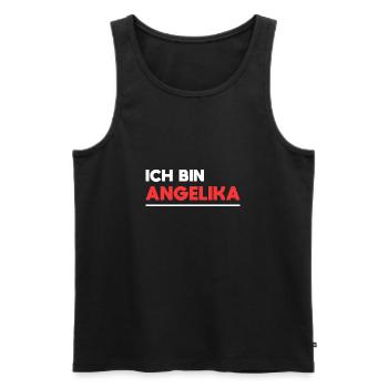Angelika Name Spruch für stolze Angelikas - Männer Premium Bio Tank Top - Schwarz - Vorne - Michal (187cm)