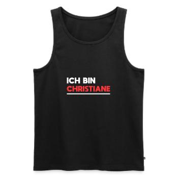 Christiane Name Spruch für stolze Christianes - Männer Premium Bio Tank Top - Schwarz - Vorne - AI Model Male 178 light (178cm)
