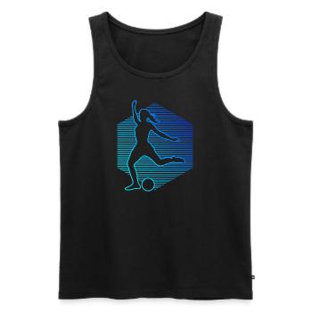 Fussballspielen Fussballspieler Fussballer - Männer Premium Bio Tank Top - Schwarz - Vorne - Michal (187cm)