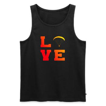 Paragliding Paragliding Women Paragliding - Men's Premium Organic Tank Top - black - Front - AI Model Male 178 light (178cm)