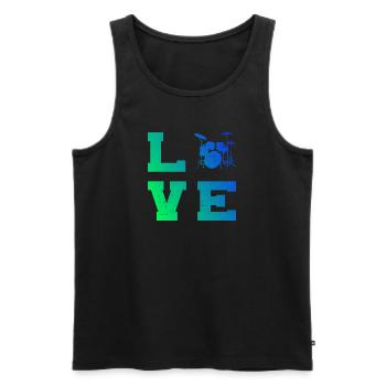 Drummer Percussionist Women Drums - Men's Premium Organic Tank Top - black - Front - Michal (187cm)