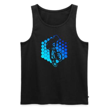Damen Herren Radfahren bmx jungen bmx bmx fahrrad - Männer Premium Bio Tank Top - Schwarz - Vorne - AI Model Male 178 light (178cm)