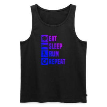 Jogging Running Fitness Cross Country Running - Débardeur bio Premium Homme - noir - Devant - Michal (187cm)
