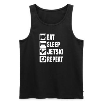 Jetski Jetskiing Men Women Jet Ski - Men's Premium Organic Tank Top - black - Front - AI Model Male 178 light (178cm)