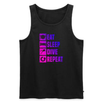 Diving Free Dive Scuba Diving Diver Diver - Men's Premium Organic Tank Top - black - Front - Michal (187cm)