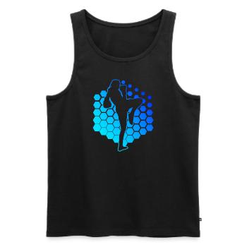 Thai Boxing Men Thai Boxing Women Thai Boxer Thai Boxer - Men's Premium Organic Tank Top - black - Front - AI Model Male 178 light (178cm)