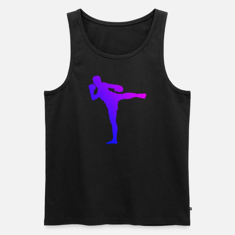 Muay Thai Boxer Thaï Boxe Thaï Boxe Thaï Boxe Thaï - Débardeur bio Premium Homme - noir