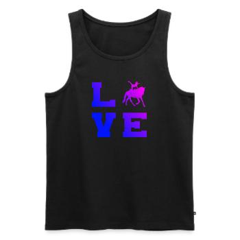 Team Vaulting, Equine Gymnastics, Horse Performance - Men's Premium Organic Tank Top - black - Front - Michal (187cm)