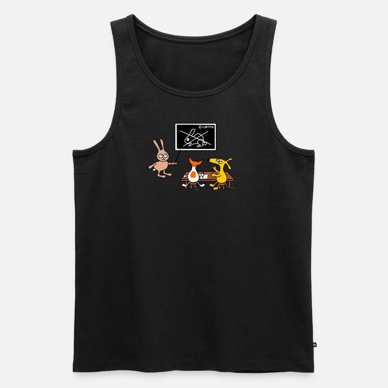 Hundeschule - Männer Premium Bio Tank Top - Schwarz