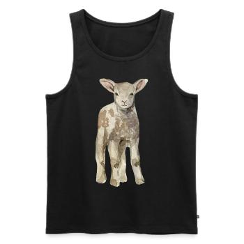 Sheep Baby - Men's Premium Organic Tank Top - black - Front - AI Model Male 178 light (178cm)