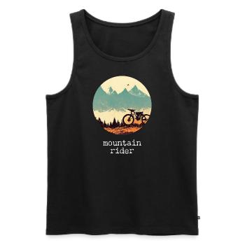 Mountain Rider - Männer Premium Bio Tank Top - Schwarz - Vorne - Michal (187cm)