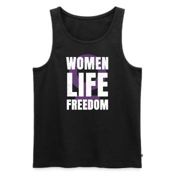 Women Life Freedom Feminismus Gender Symbol Iran - Männer Premium Bio Tank Top - Schwarz - Vorne - AI Model Male 178 light (178cm)
