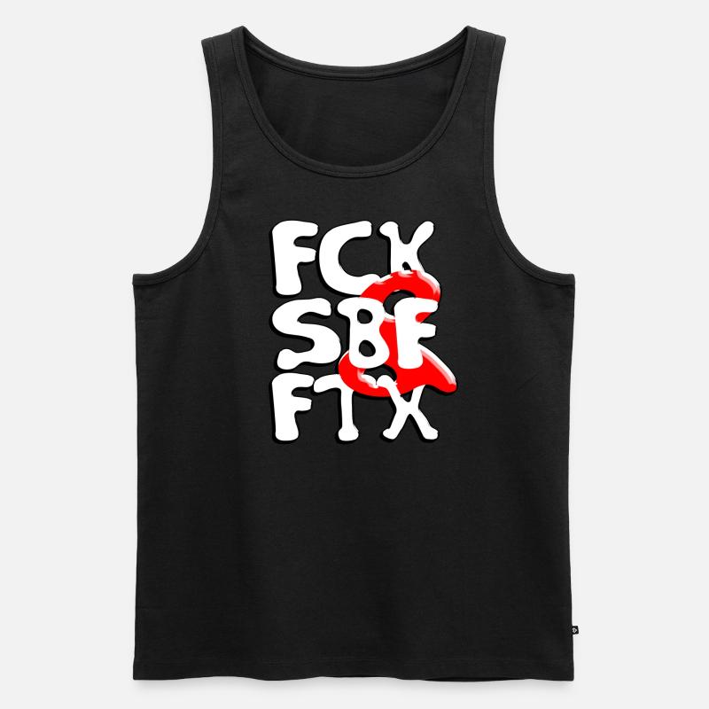 F*CK SBF & FTX - Männer Premium Bio Tank Top - Schwarz