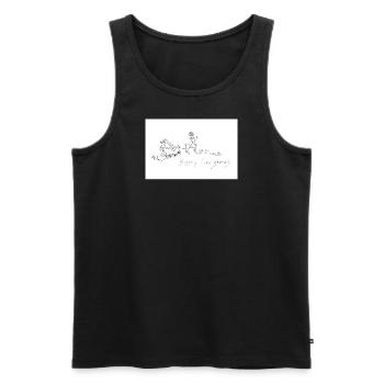 best basic ideas - Männer Premium Bio Tank Top - Schwarz - Vorne - AI Model Male 178 light (178cm)
