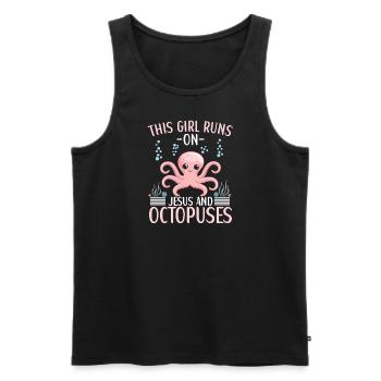 Octopus Outfit Octopus Octopus - Débardeur bio Premium Homme - noir - Devant - Michal (187cm)