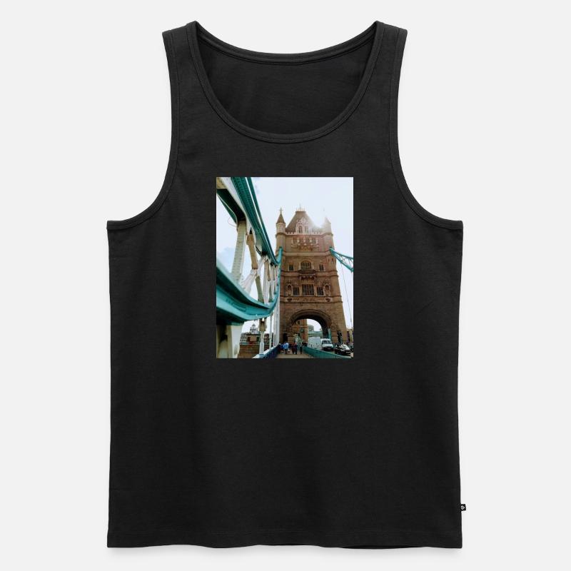 Tower Bridge Adobe - Männer Premium Bio Tank Top - Schwarz