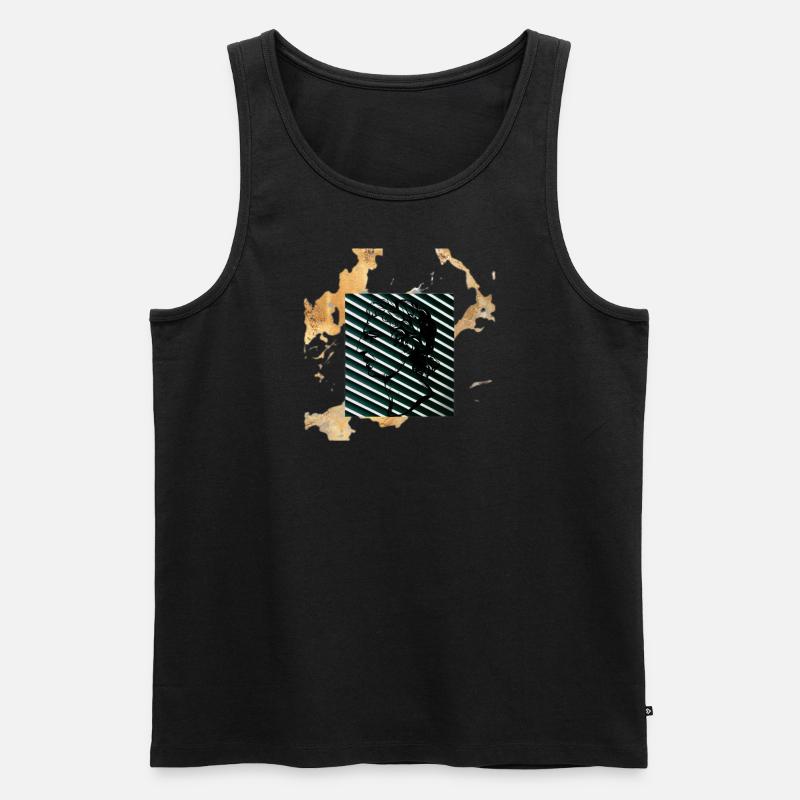Griechisches Design - Männer Premium Bio Tank Top - Schwarz