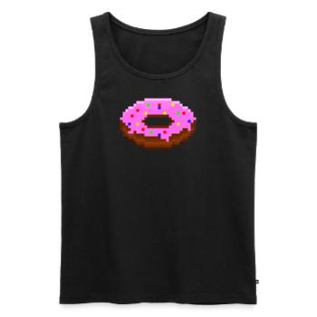 Donut - Männer Premium Bio Tank Top - Schwarz - Vorne - Michal (187cm)