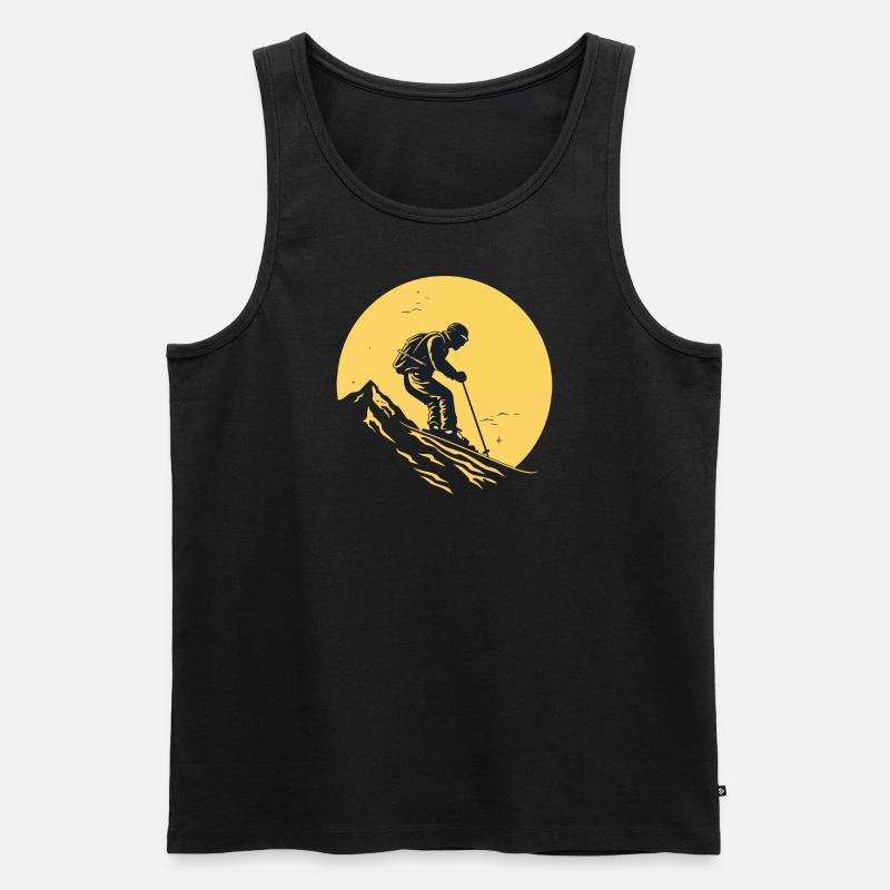 ski - Männer Premium Bio Tank Top - Schwarz