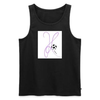 Fussball - Männer Premium Bio Tank Top - Schwarz - Vorne - AI Model Male 178 light (178cm)