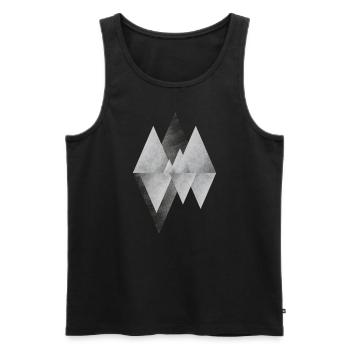 Montagnes - Débardeur bio Premium Homme - noir - Devant - Michal (187cm)