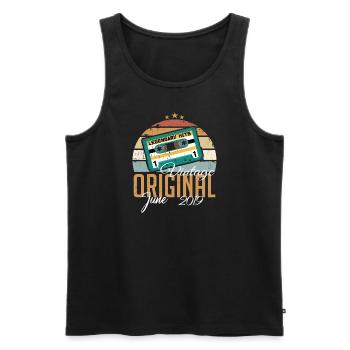 Original Juni 2019 geboren Jahrgang 2019 Retro - Männer Premium Bio Tank Top - Schwarz - Vorne - Michal (187cm)