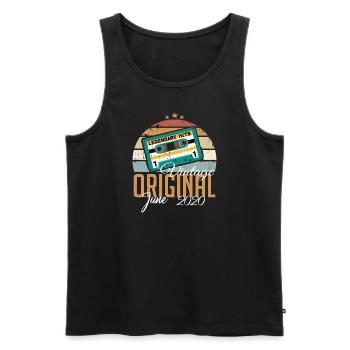 Original Juni 2020 geboren Jahrgang 2020 Retro - Männer Premium Bio Tank Top - Schwarz - Vorne - AI Model Male 178 light (178cm)