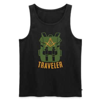 Masonic Freemasonry Fraternal - Männer Premium Bio Tank Top - Schwarz - Vorne - AI Model Male 178 light (178cm)