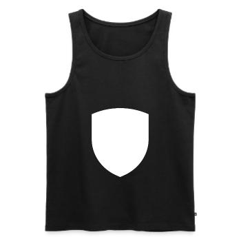 coat of arms - Men's Premium Organic Tank Top - black - Front - Michal (187cm)