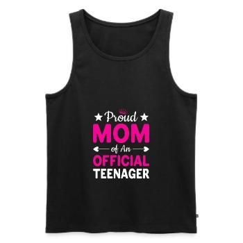 Stolze Mutter eines Teenagers | Muttertag - Männer Premium Bio Tank Top - Schwarz - Vorne - Michal (187cm)