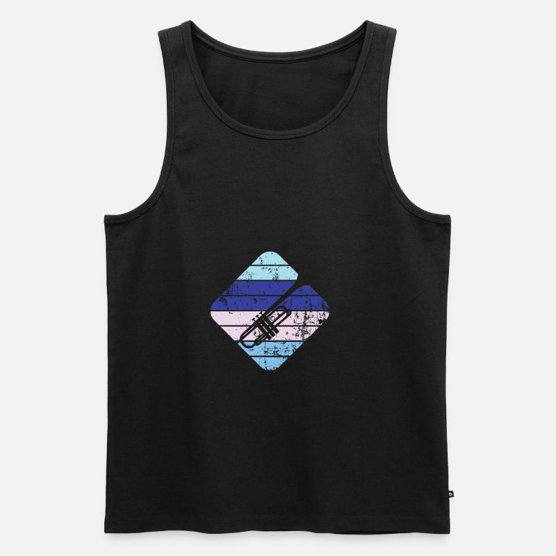Trompete - Männer Premium Bio Tank Top - Schwarz
