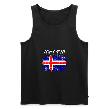Iceland Island - Männer Premium Bio Tank Top - Schwarz - Vorne - AI Model Male 178 light (178cm)