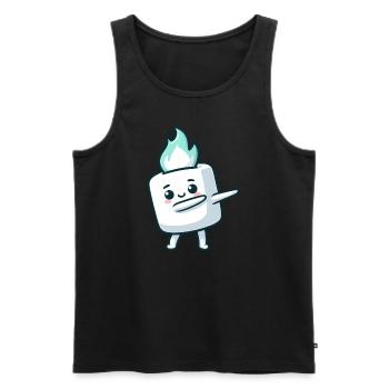 Süßer Marshmallow Dabbing Zucker Comic - Männer Premium Bio Tank Top - Schwarz - Vorne - AI Model Male 178 light (178cm)