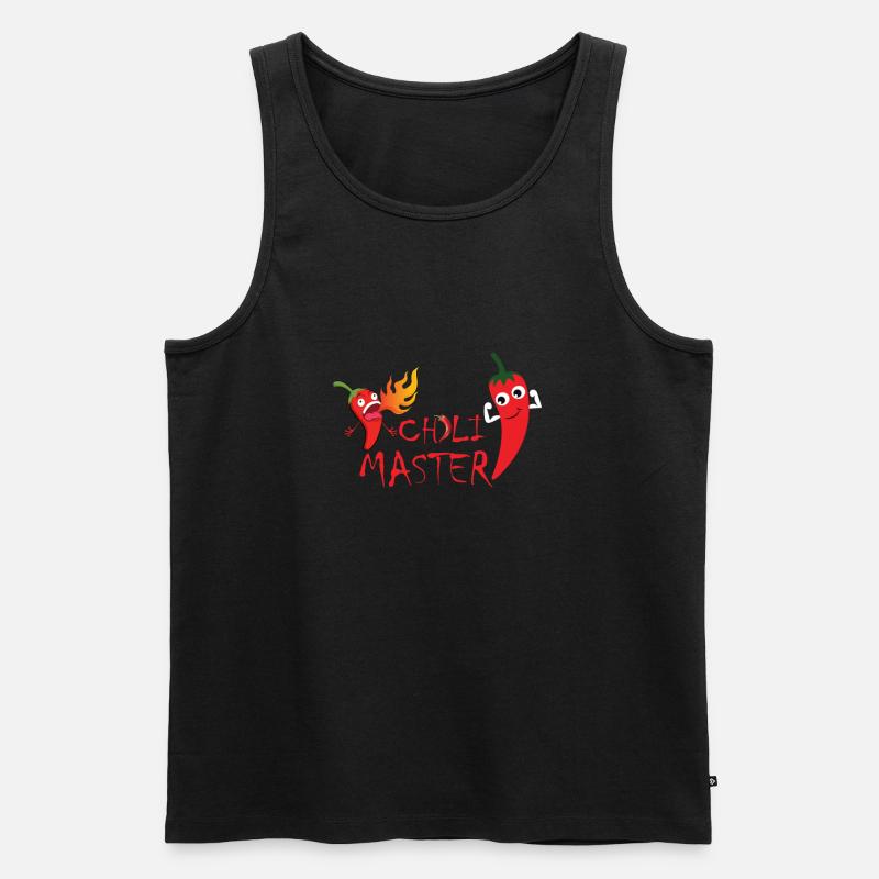 Chilli Master - Männer Premium Bio Tank Top - Schwarz