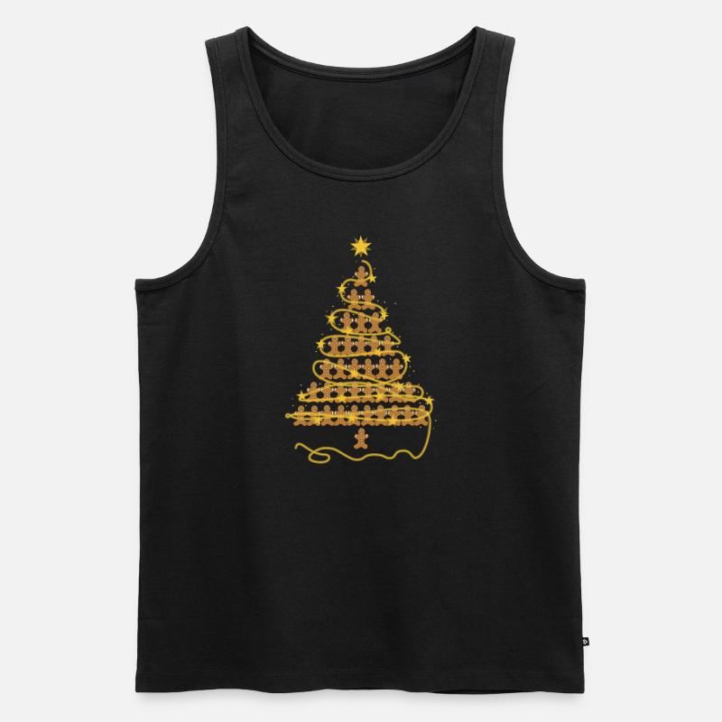 Ein Lebkuchen Weihnachtsbaum - Männer Premium Bio Tank Top - Schwarz