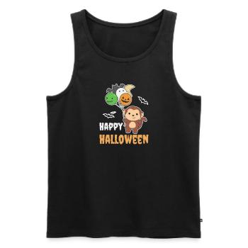 Affe Halloween Luftballons für Kinder süße Affen - Männer Premium Bio Tank Top - Schwarz - Vorne - AI Model Male 178 light (178cm)