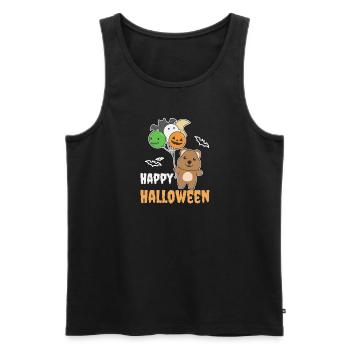 Quokka Halloween Ballons Enfants Animaux Mignons - Débardeur bio Premium Homme - noir - Devant - Michal (187cm)