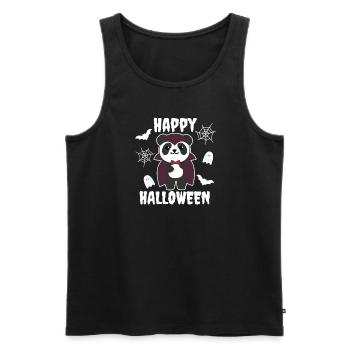 Panda Joyeux Halloween mignon costume de vampire - Débardeur bio Premium Homme - noir - Devant - Michal (187cm)