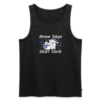 Eisbär Snow Days are the best days Winter - Men's Premium Organic Tank Top - black - Front - AI Model Male 178 light (178cm)