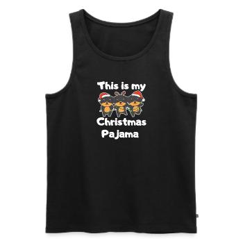 Rottweiler Pyjamas de Noël Chiens - Débardeur bio Premium Homme - noir - Devant - Michal (187cm)