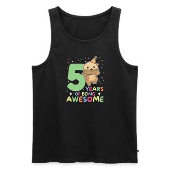 Loutre pour les enfants de 5 ans - Débardeur bio Premium Homme - noir - Devant - Michal (187cm)