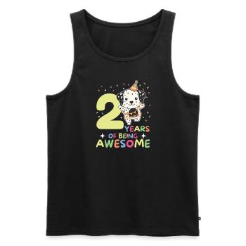Dalmatiens pour les enfants de 2e anniversaire de deux ans - Débardeur bio Premium Homme - noir - Devant - Michal (187cm)