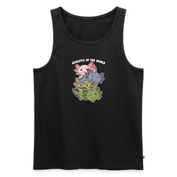 Axolotls aus der Welt süße Tiere Axolotl Arten - Männer Premium Bio Tank Top - Schwarz - Vorne - AI Model Male 178 light (178cm)