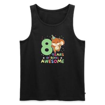 Eichhörnchen zum 8. Geburtstag Kinder acht Jahre - Männer Premium Bio Tank Top - Schwarz - Vorne - Michal (187cm)