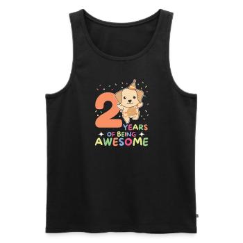 Labrador pour les enfants de 2e anniversaire de deux ans - Débardeur bio Premium Homme - noir - Devant - Michal (187cm)