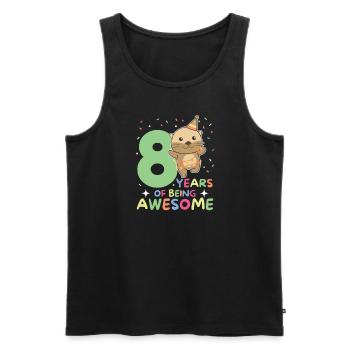 Loutre pour ses enfants de 8 ans - Débardeur bio Premium Homme - noir - Devant - Michal (187cm)