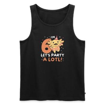 6. Geburtstag Axolotl sechs Jahre alt süß Axolotls - Männer Premium Bio Tank Top - Schwarz - Vorne - Michal (187cm)